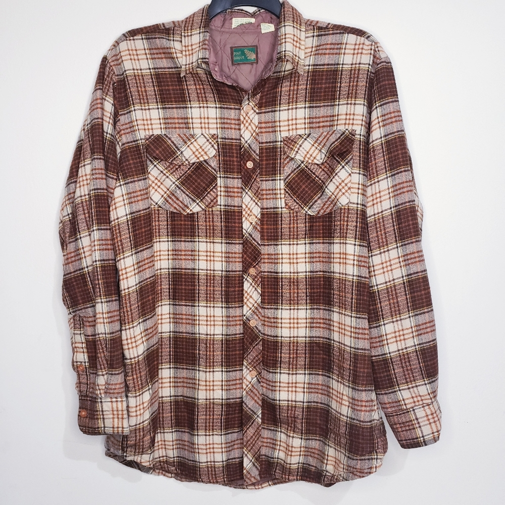 Vintage Pine Grove Plaid Flannel pre owned